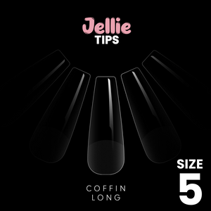 Halo Jellie Nail Tips Coffin Long, 50 One Size, All Size's Available
