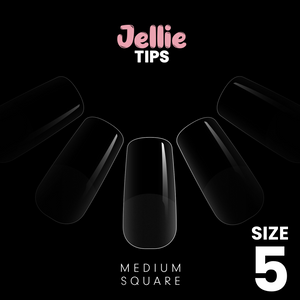 Halo Jellie Nail Tips Medium Square, 50 One Size, All Size's Available