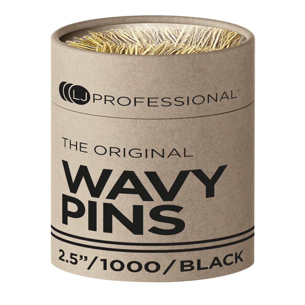 Wavy Pins 2.5" 1000pcs Black / Brown / Blonde