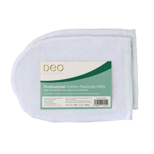 DEO 100% Cotton White Manicure Mitts