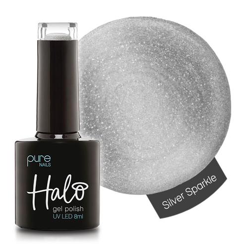 Halo Gel Polish 8ml Silver Sparkle
