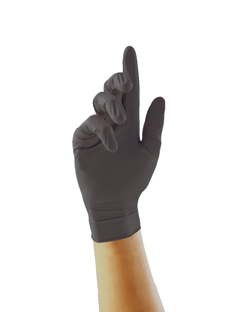 Unigloves Black/Violet Pearl Nitrile Gloves