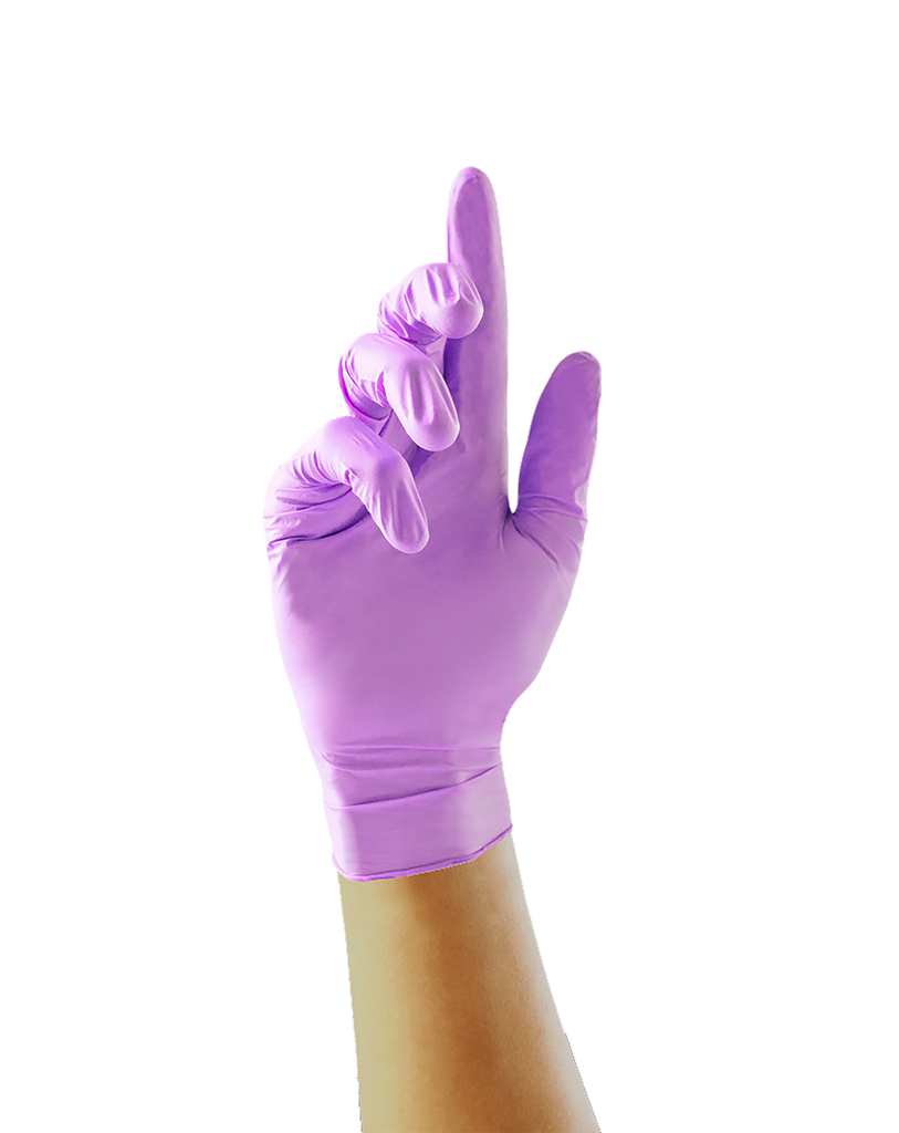 Unigloves Black/Violet Pearl Nitrile Gloves